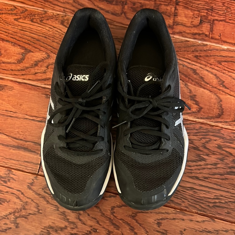 ASICS Volleyball/Court Shoes Black & Silver Sz 6.5